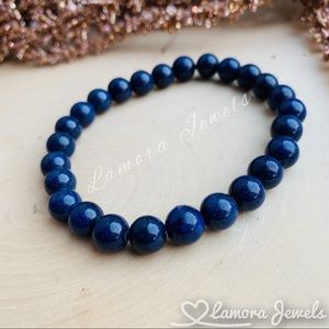 Egyptian Lapis Lazuli Gemstone Stretch Bracelet